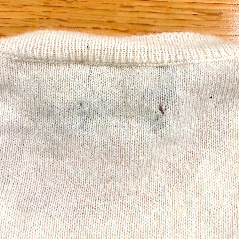 Polo Ralph‎ Lauren Washable Cashmere Sweater Women's XS Cream Slim Crewneck Knit - Picture 7 of 8
